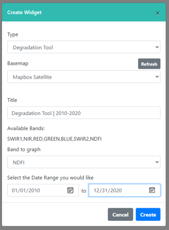 Adding the Degradation Tool to your project’s Geo-Dash is easy.