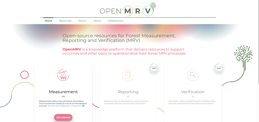 The OpenMRV website has resources available for supporting Measurement processes, with Reporting and Verification releasing soon.