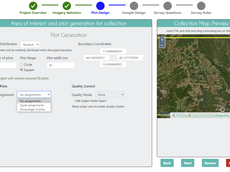 Administrators can now assign plots to specific users using the User Assignment feature in the Plot Design tab. Users can have equal assignments or be assigned different percentages of the total number of plots