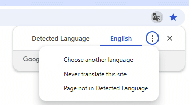 Choose another language in Chrome.