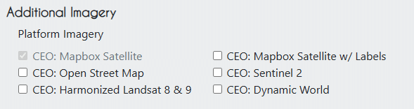 Dynamic World platform imagery option.
