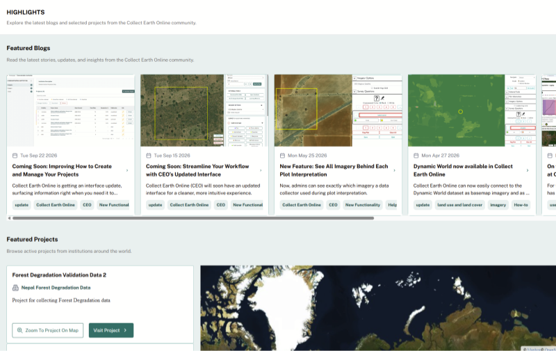 Highlights tab with Featured Blogs and Featured Projects.